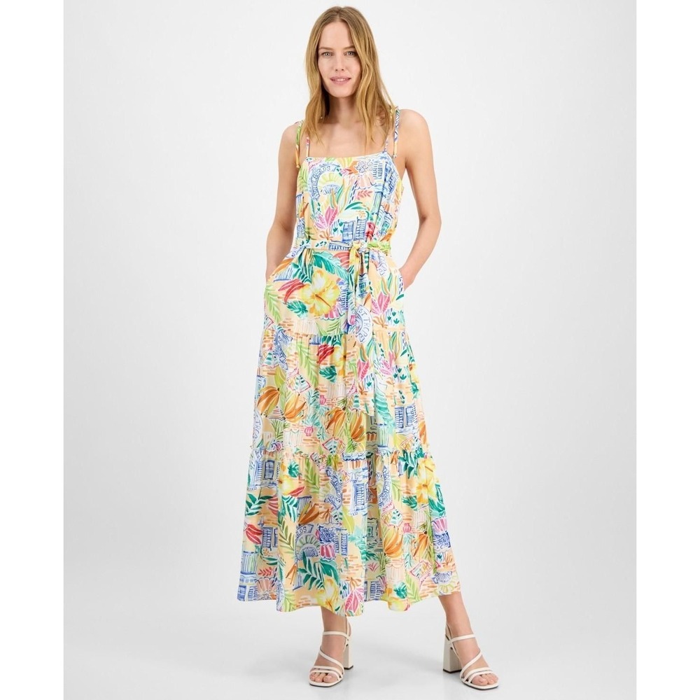 Julia Jordan Island Vacation Sleeveless Maxi Dress Multicolor - Size XL - NWT